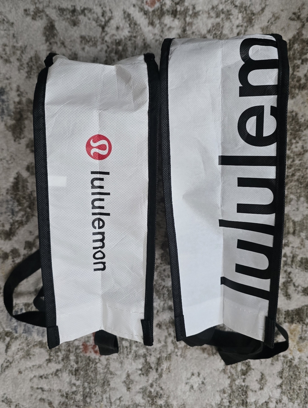 2 Lululemon Black Tote Recyclable Bags - Picture 6 of 8